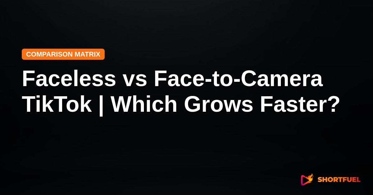 Faceless vs Face-to-Camera TikTok | Which Grows Faster?