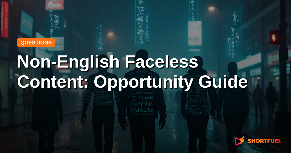 Non-English Faceless Content: Opportunity Guide