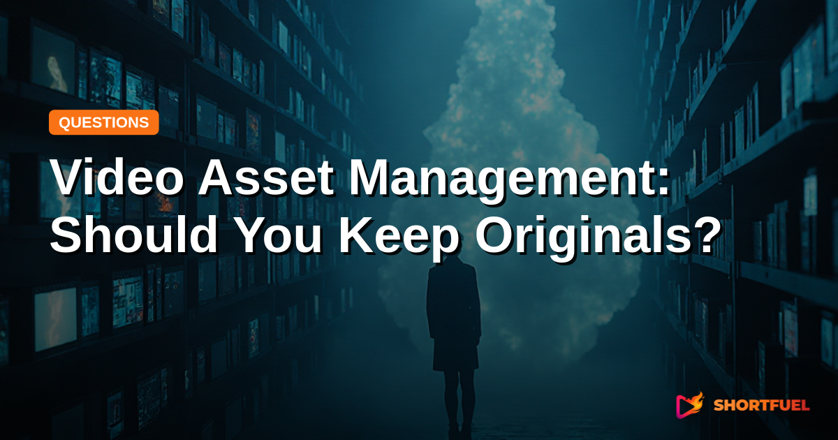 Video Asset Management: Should You Keep Originals?